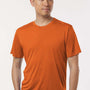 AllPro Mens Pro Lock Performance Moisture Wicking Short Sleeve Crewneck T-Shirt - Rust Orange - Coming Soon
