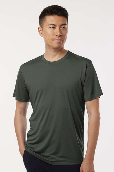 AllPro 48000 Mens Pro Lock Performance Short Sleeve Crewneck T-Shirt Smoke Grey Model Front