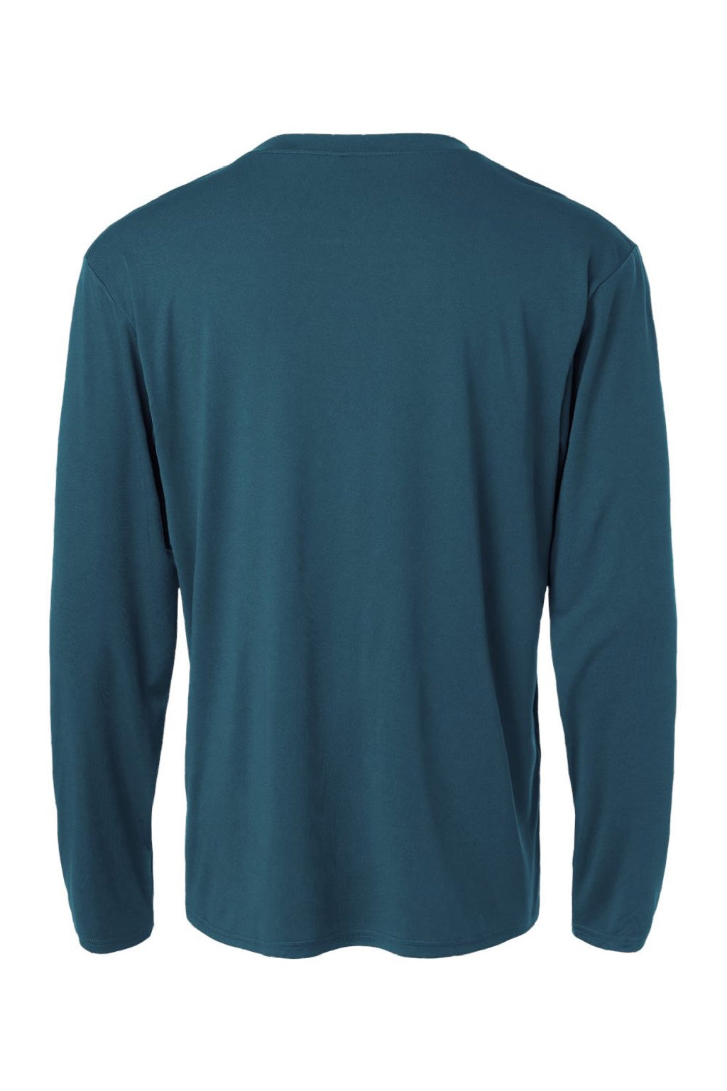 AllPro 48400 Mens Pro Lock Performance Long Sleeve Crewneck T-Shirt Atlantic Blue Flat Back