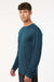 AllPro 48400 Mens Pro Lock Performance Long Sleeve Crewneck T-Shirt Atlantic Blue Model Side