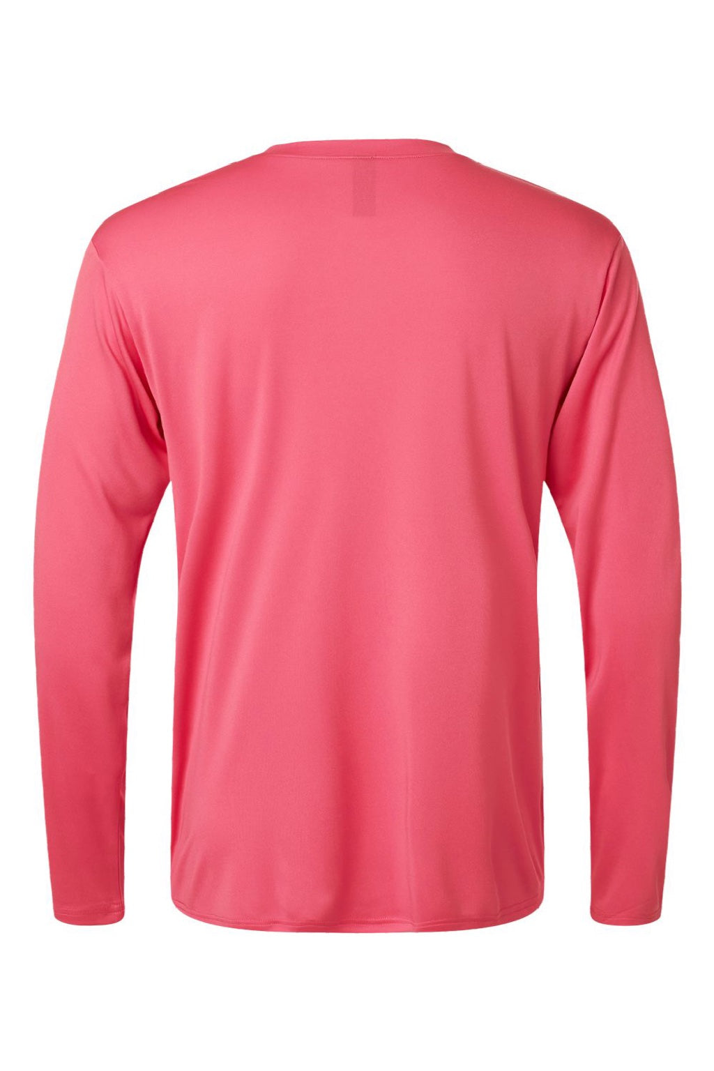 AllPro 48400 Mens Pro Lock Performance Long Sleeve Crewneck T-Shirt Bright Pink Flat Back