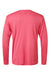 AllPro 48400 Mens Pro Lock Performance Long Sleeve Crewneck T-Shirt Bright Pink Flat Back