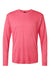 AllPro 48400 Mens Pro Lock Performance Long Sleeve Crewneck T-Shirt Bright Pink Flat Front