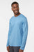 AllPro 48400 Mens Pro Lock Performance Long Sleeve Crewneck T-Shirt Carolina Blue Model Side