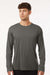 AllPro 48400 Mens Pro Lock Performance Long Sleeve Crewneck T-Shirt Charcoal Grey Model Front