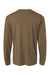 AllPro 48400 Mens Pro Lock Performance Long Sleeve Crewneck T-Shirt Cigar Brown Flat Back