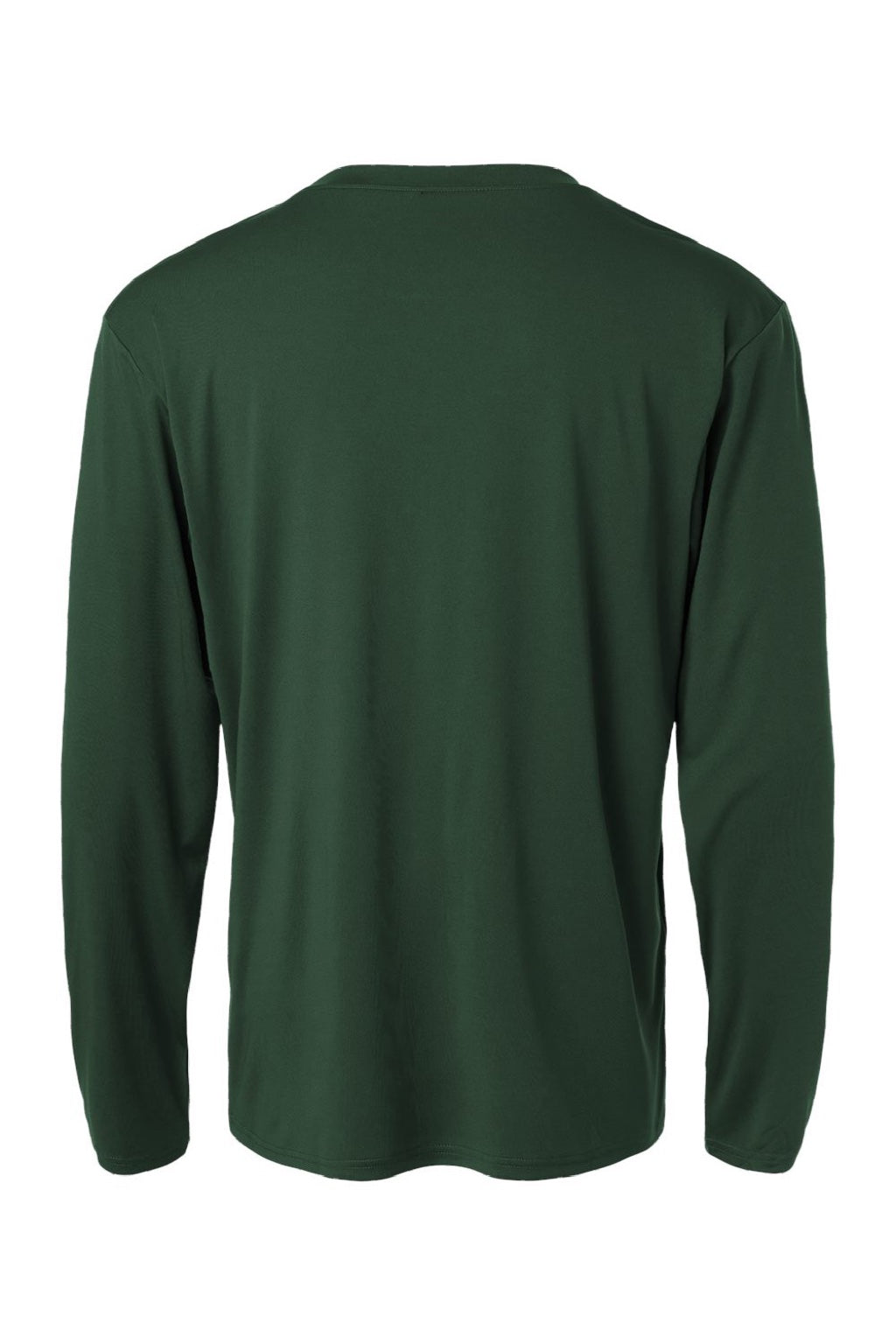 AllPro 48400 Mens Pro Lock Performance Long Sleeve Crewneck T-Shirt Forest Green Flat Back
