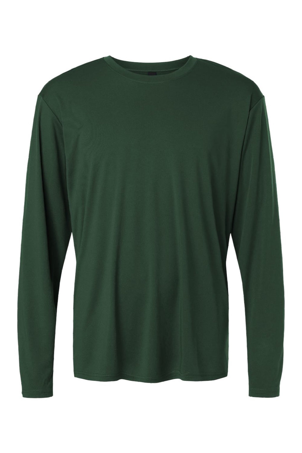 AllPro 48400 Mens Pro Lock Performance Long Sleeve Crewneck T-Shirt Forest Green Flat Front