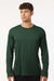 AllPro 48400 Mens Pro Lock Performance Long Sleeve Crewneck T-Shirt Forest Green Model Front