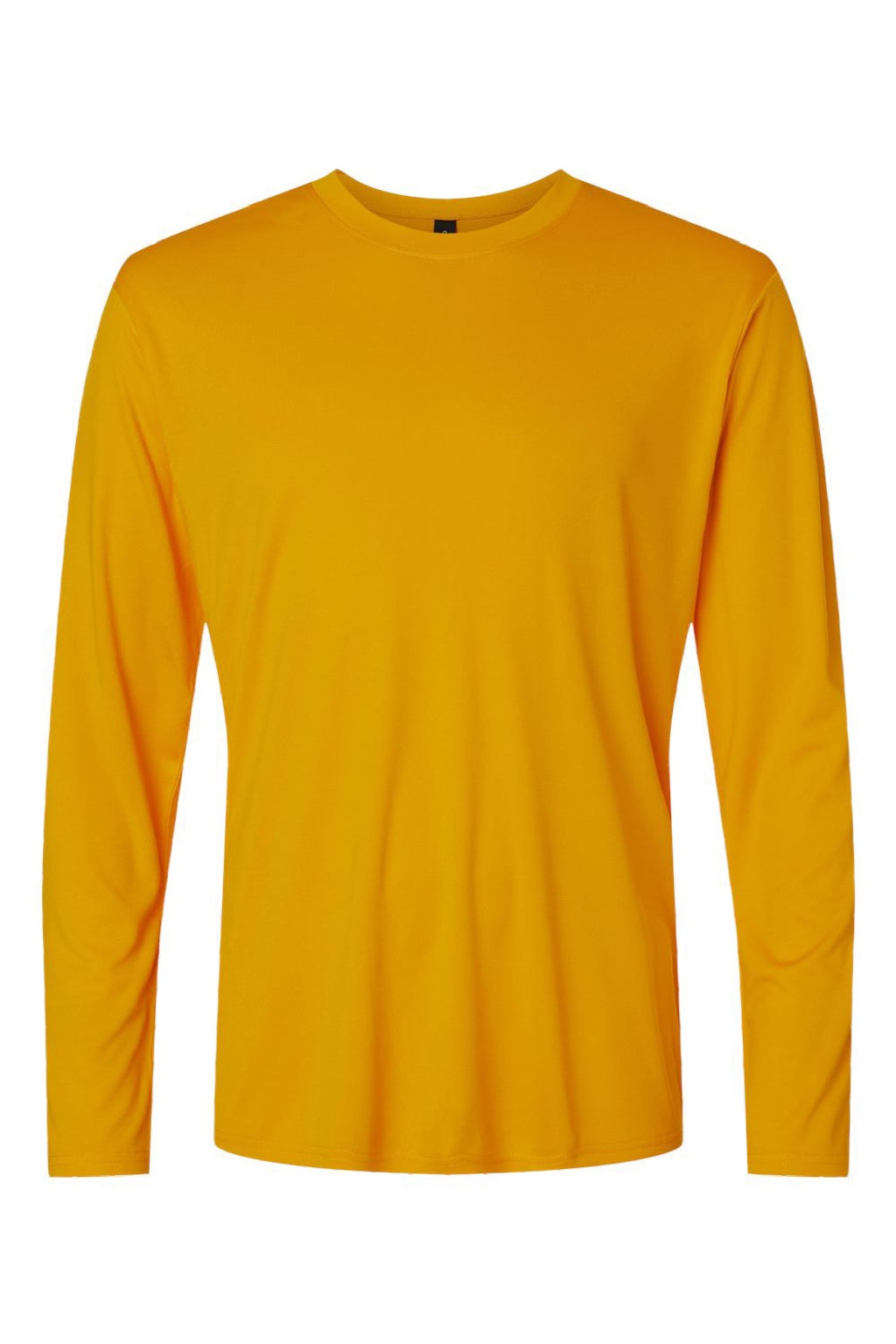 AllPro 48400 Mens Pro Lock Performance Long Sleeve Crewneck T-Shirt Gold Flat Front