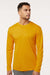 AllPro 48400 Mens Pro Lock Performance Long Sleeve Crewneck T-Shirt Gold Model Front