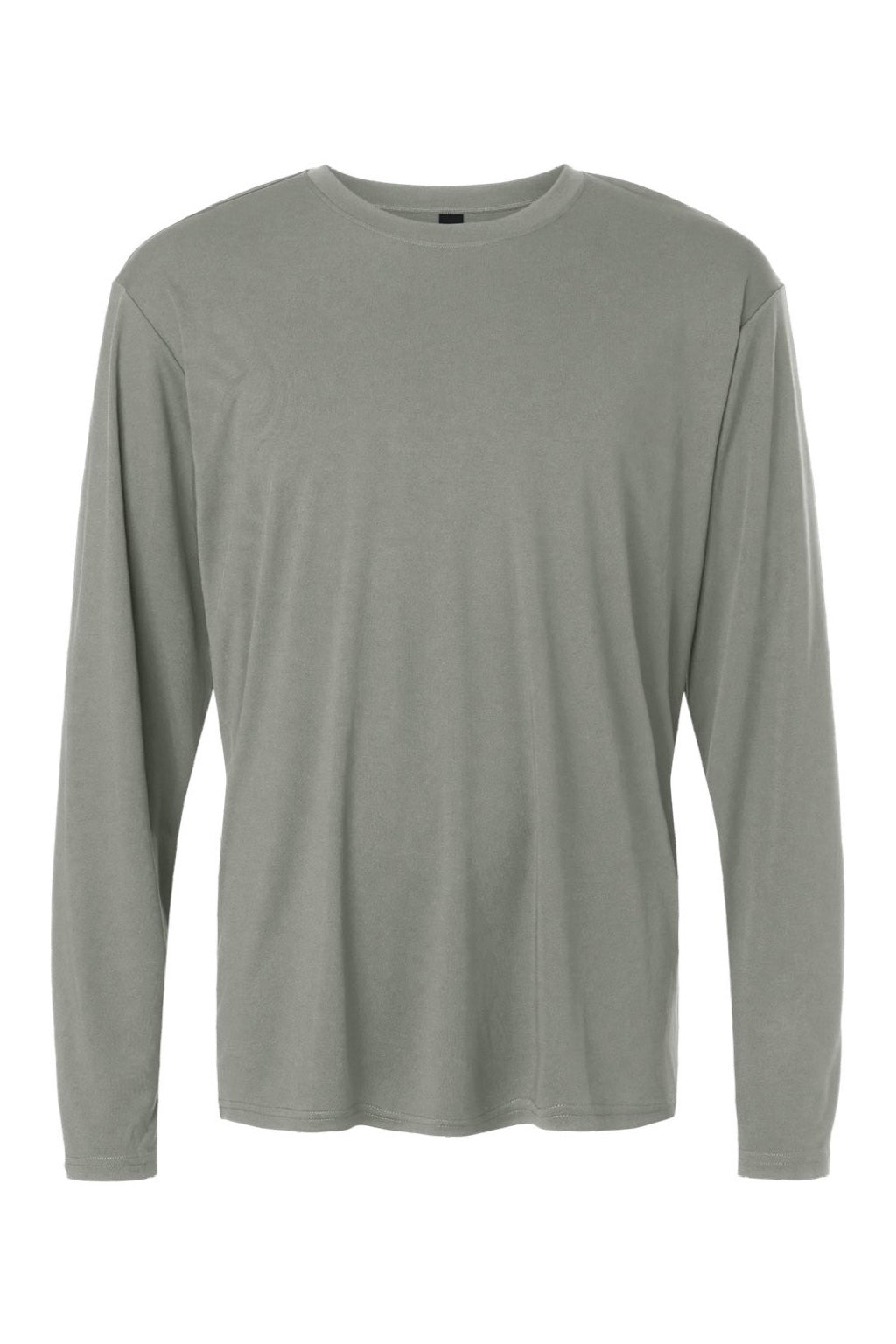 AllPro 48400 Mens Pro Lock Performance Long Sleeve Crewneck T-Shirt Greystone Flat Front