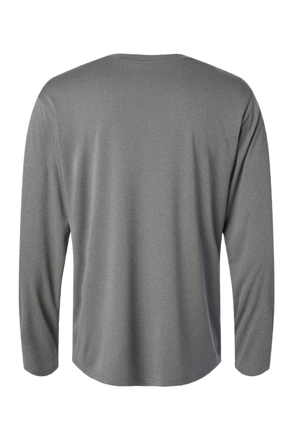 AllPro 48400 Mens Pro Lock Performance Long Sleeve Crewneck T-Shirt Heather Granite Grey Flat Back