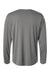 AllPro 48400 Mens Pro Lock Performance Long Sleeve Crewneck T-Shirt Heather Granite Grey Flat Back