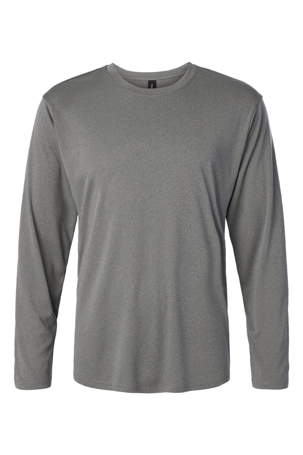 AllPro 48400 Mens Pro Lock Performance Long Sleeve Crewneck T-Shirt Heather Granite Grey Flat Front