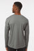 AllPro 48400 Mens Pro Lock Performance Long Sleeve Crewneck T-Shirt Heather Granite Grey Model Back