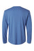 AllPro 48400 Mens Pro Lock Performance Long Sleeve Crewneck T-Shirt Heather Royal Blue Flat Back