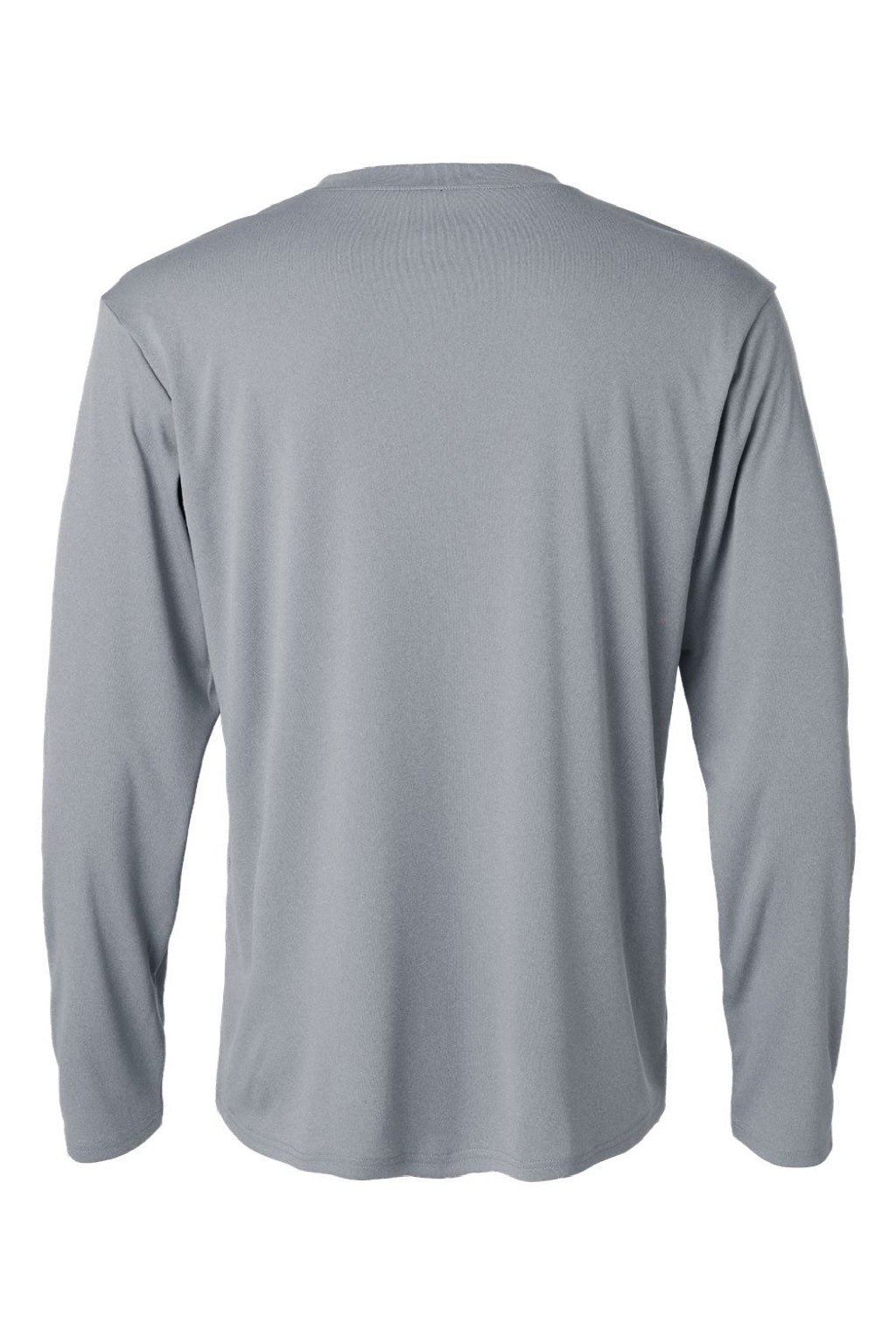 AllPro 48400 Mens Pro Lock Performance Long Sleeve Crewneck T-Shirt Heather Steel Grey Flat Back