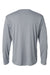 AllPro 48400 Mens Pro Lock Performance Long Sleeve Crewneck T-Shirt Heather Steel Grey Flat Back