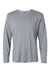 AllPro 48400 Mens Pro Lock Performance Long Sleeve Crewneck T-Shirt Heather Steel Grey Flat Front