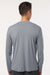 AllPro 48400 Mens Pro Lock Performance Long Sleeve Crewneck T-Shirt Heather Steel Grey Model Back