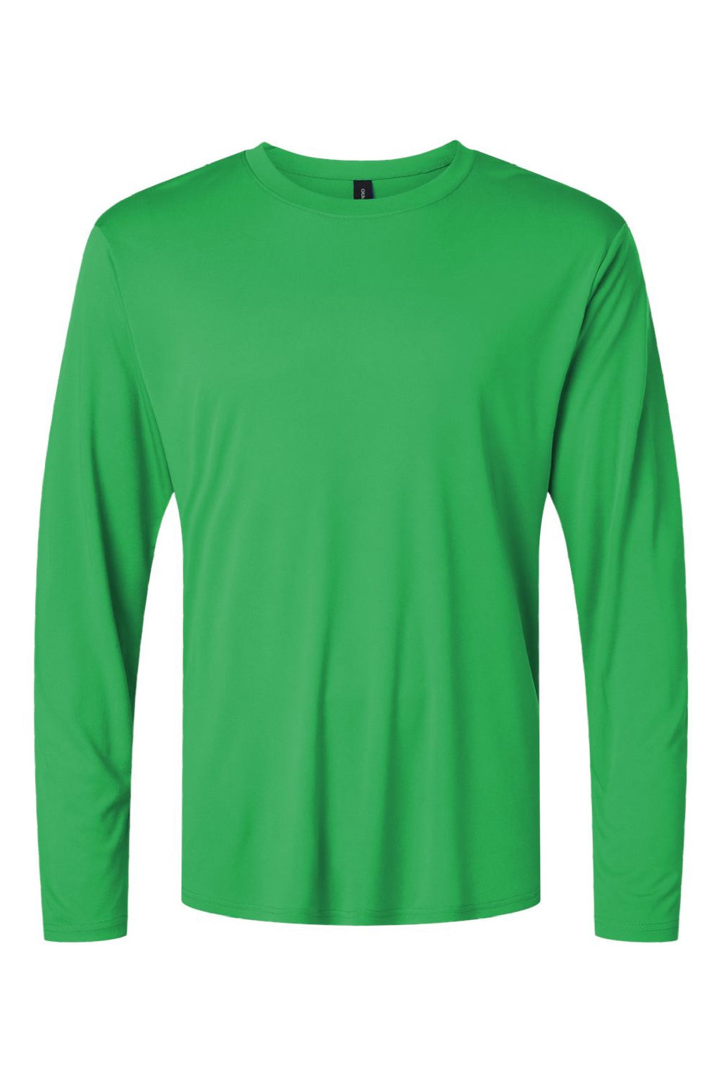 AllPro 48400 Mens Pro Lock Performance Long Sleeve Crewneck T-Shirt Kelly Green Flat Front