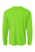 AllPro 48400 Mens Pro Lock Performance Long Sleeve Crewneck T-Shirt Lime Green Flat Back