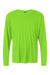 AllPro 48400 Mens Pro Lock Performance Long Sleeve Crewneck T-Shirt Lime Green Flat Front