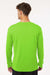 AllPro 48400 Mens Pro Lock Performance Long Sleeve Crewneck T-Shirt Lime Green Model Back