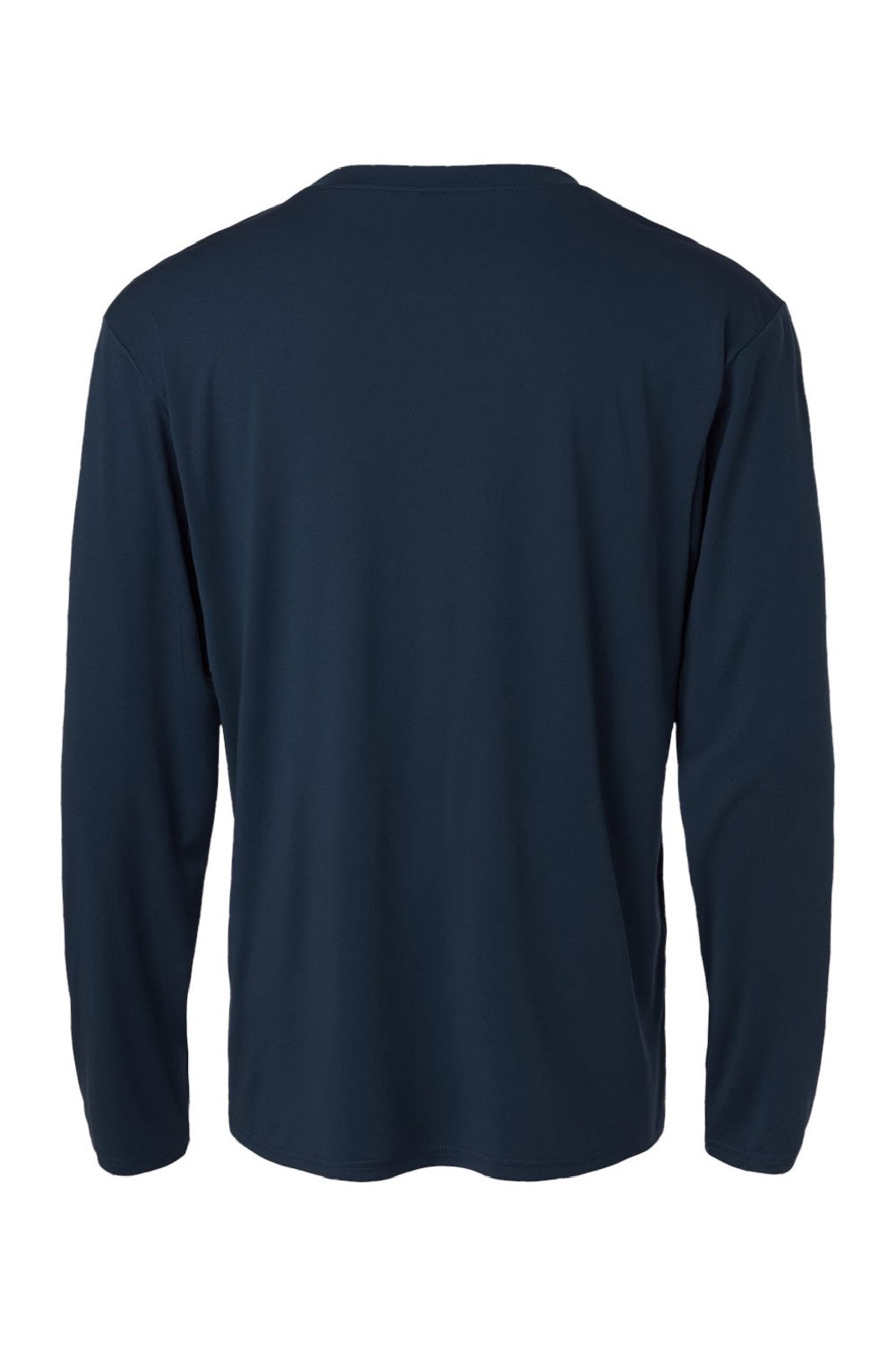 AllPro 48400 Mens Pro Lock Performance Long Sleeve Crewneck T-Shirt Navy Blue Flat Back
