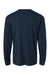 AllPro 48400 Mens Pro Lock Performance Long Sleeve Crewneck T-Shirt Navy Blue Flat Back