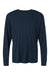 AllPro 48400 Mens Pro Lock Performance Long Sleeve Crewneck T-Shirt Navy Blue Flat Front