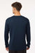 AllPro 48400 Mens Pro Lock Performance Long Sleeve Crewneck T-Shirt Navy Blue Model Back