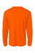 AllPro 48400 Mens Pro Lock Performance Long Sleeve Crewneck T-Shirt Neon Orange Flat Back