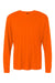 AllPro 48400 Mens Pro Lock Performance Long Sleeve Crewneck T-Shirt Neon Orange Flat Front
