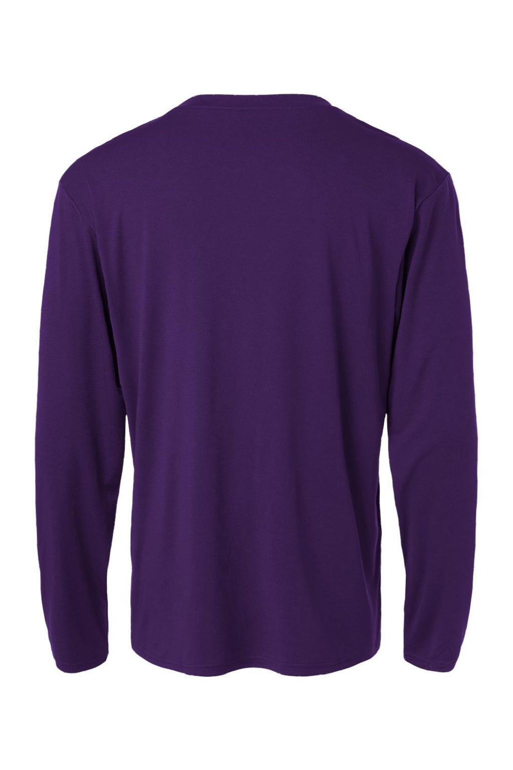 AllPro 48400 Mens Pro Lock Performance Long Sleeve Crewneck T-Shirt Purple Flat Back
