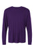 AllPro 48400 Mens Pro Lock Performance Long Sleeve Crewneck T-Shirt Purple Flat Front