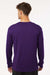AllPro 48400 Mens Pro Lock Performance Long Sleeve Crewneck T-Shirt Purple Model Back