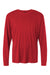 AllPro 48400 Mens Pro Lock Performance Long Sleeve Crewneck T-Shirt Red Flat Front