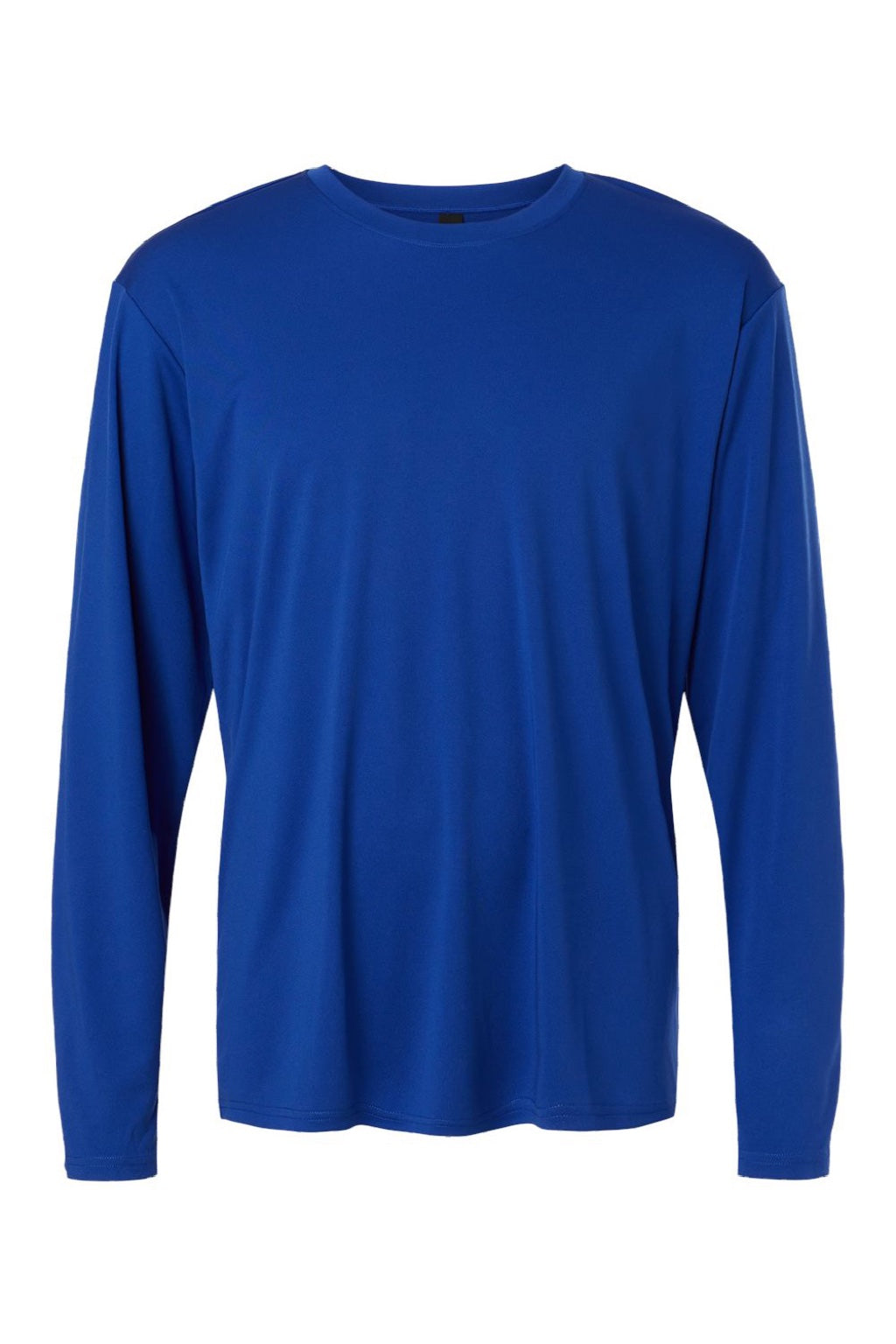 AllPro 48400 Mens Pro Lock Performance Long Sleeve Crewneck T-Shirt Royal Blue Flat Front