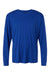 AllPro 48400 Mens Pro Lock Performance Long Sleeve Crewneck T-Shirt Royal Blue Flat Front