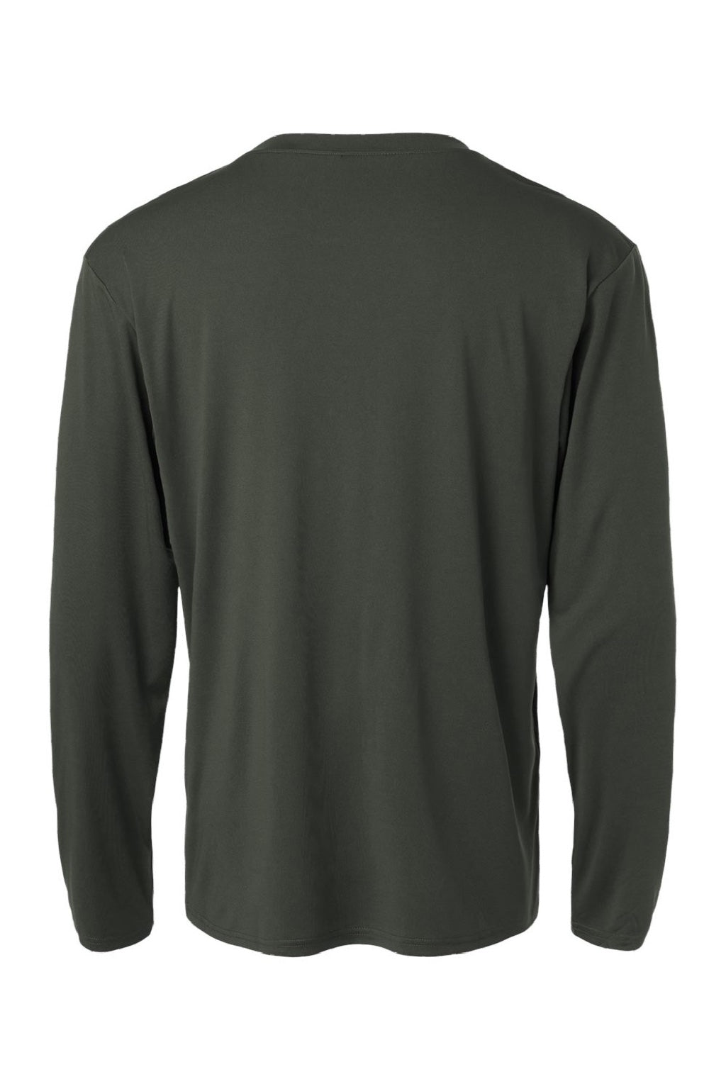 AllPro 48400 Mens Pro Lock Performance Long Sleeve Crewneck T-Shirt Smoke Grey Flat Back