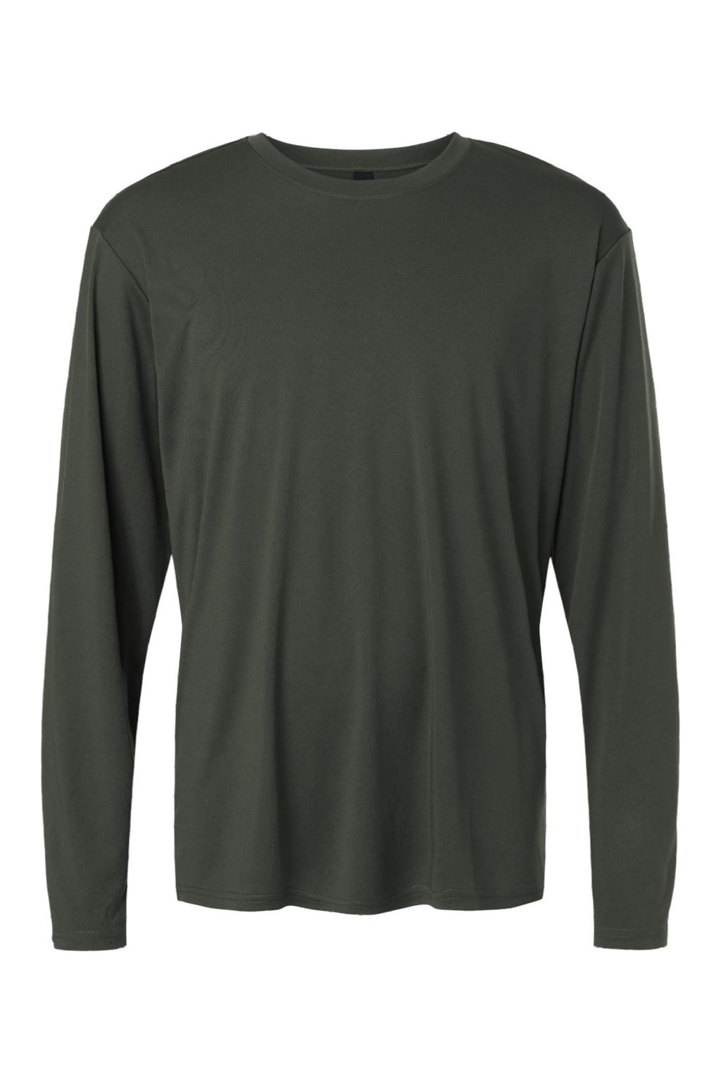 AllPro 48400 Mens Pro Lock Performance Long Sleeve Crewneck T-Shirt Smoke Grey Flat Front