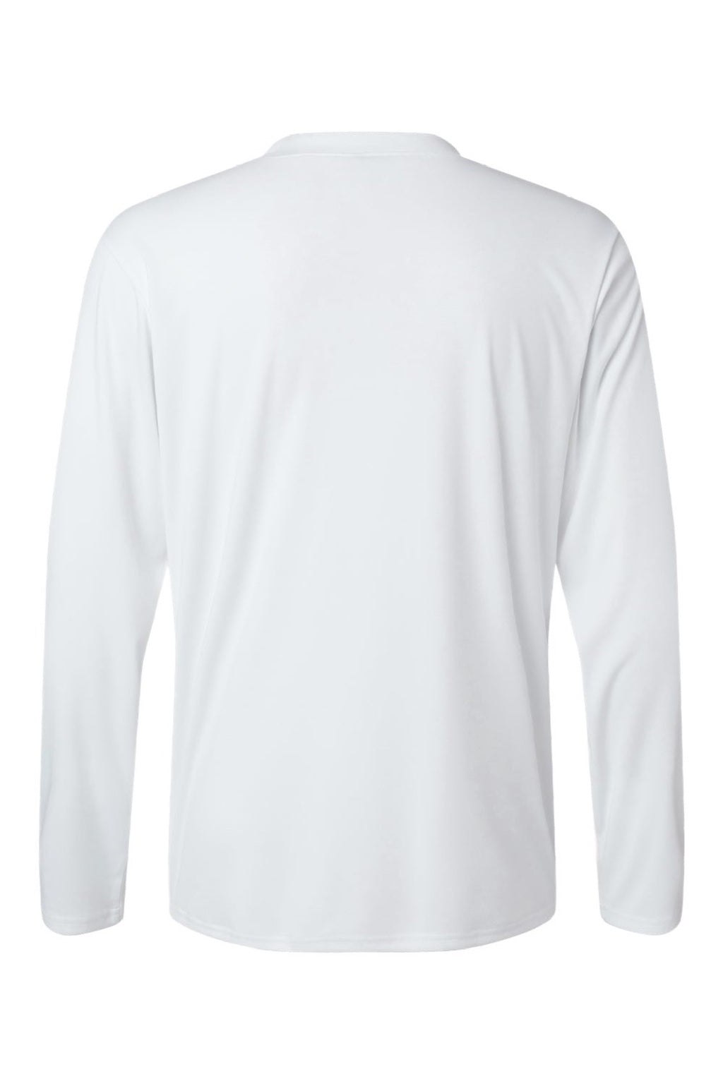 AllPro 48400 Mens Pro Lock Performance Long Sleeve Crewneck T-Shirt White Flat Back