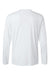 AllPro 48400 Mens Pro Lock Performance Long Sleeve Crewneck T-Shirt White Flat Back