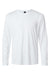 AllPro 48400 Mens Pro Lock Performance Long Sleeve Crewneck T-Shirt White Flat Front