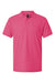 AllPro 62800 Mens Pique Short Sleeve Polo Shirt Bright Pink Flat Front