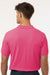 AllPro 62800 Mens Pique Short Sleeve Polo Shirt Bright Pink Model Back