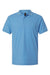 AllPro 62800 Mens Pique Short Sleeve Polo Shirt Carolina Blue Flat Front