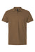 AllPro 62800 Mens Pique Short Sleeve Polo Shirt Cigar Brown Flat Front